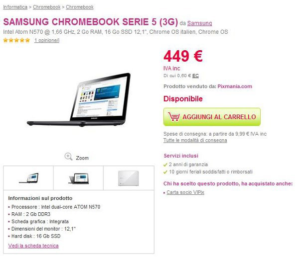 Samsung Chromebook Serie 5 3G