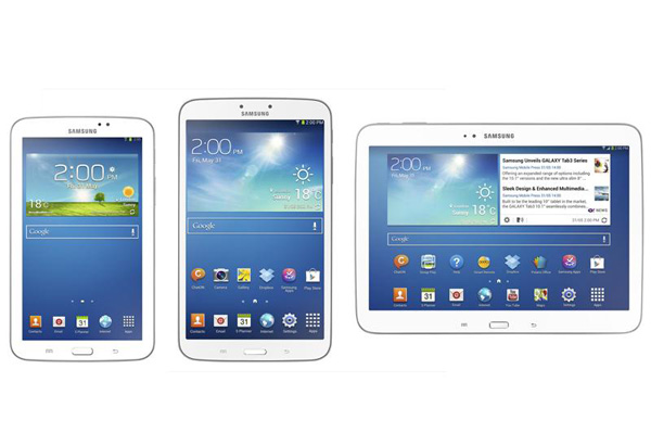 I tre nuovi Samsung Galaxy Tab 3