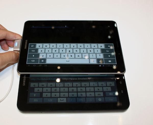 Samsung Galaxy Tab 7.7 vs Galaxy Tab 7 tastiera