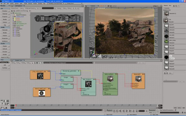 Una schermata di Softimage XSI6
