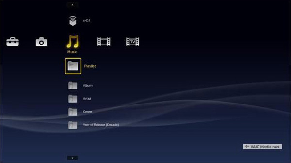 Interfaccia Sony XMB sul Vaio P