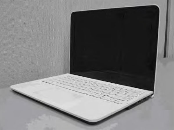 Il chromebook Sony in versione bianca