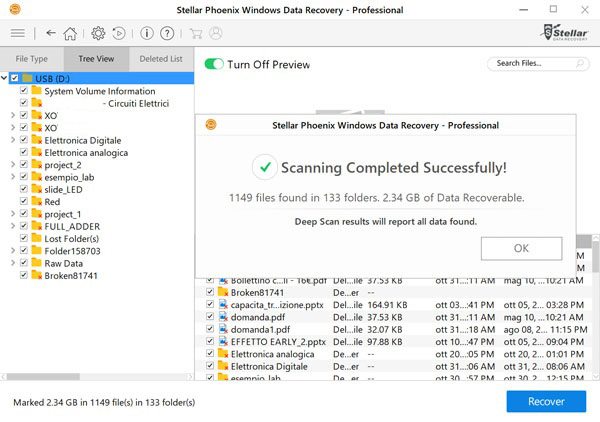 Stellar Phoenix Windows Data Recovery scansione