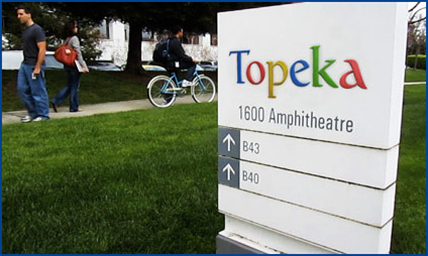 Google diventa Topeka per un giorno