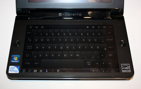 Toshiba Libretto W100 tastiera virtuale