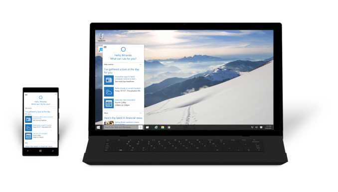 Windows 10 per notebook e smartphone