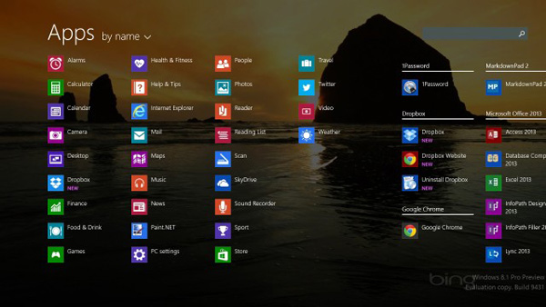 Windows 8.1 applicazioni