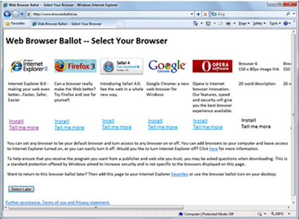 UE approva il Ballot Screen su Windows