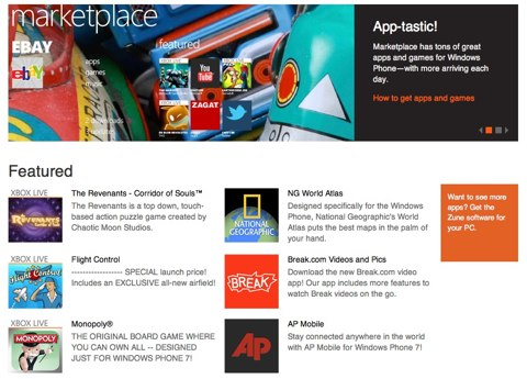 Windows Phone 7 Marketplace